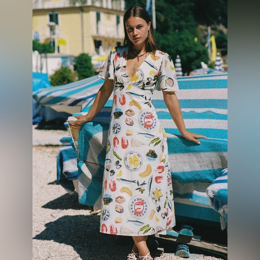 Lisa Says Gah Ivory Tapas Grace Dress Large